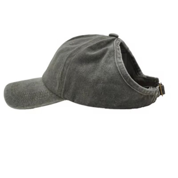 Ponytail Baseball Cap, Mineral Wash Hat - Listing is for 1, Choice of Color - Picture 7 of 13